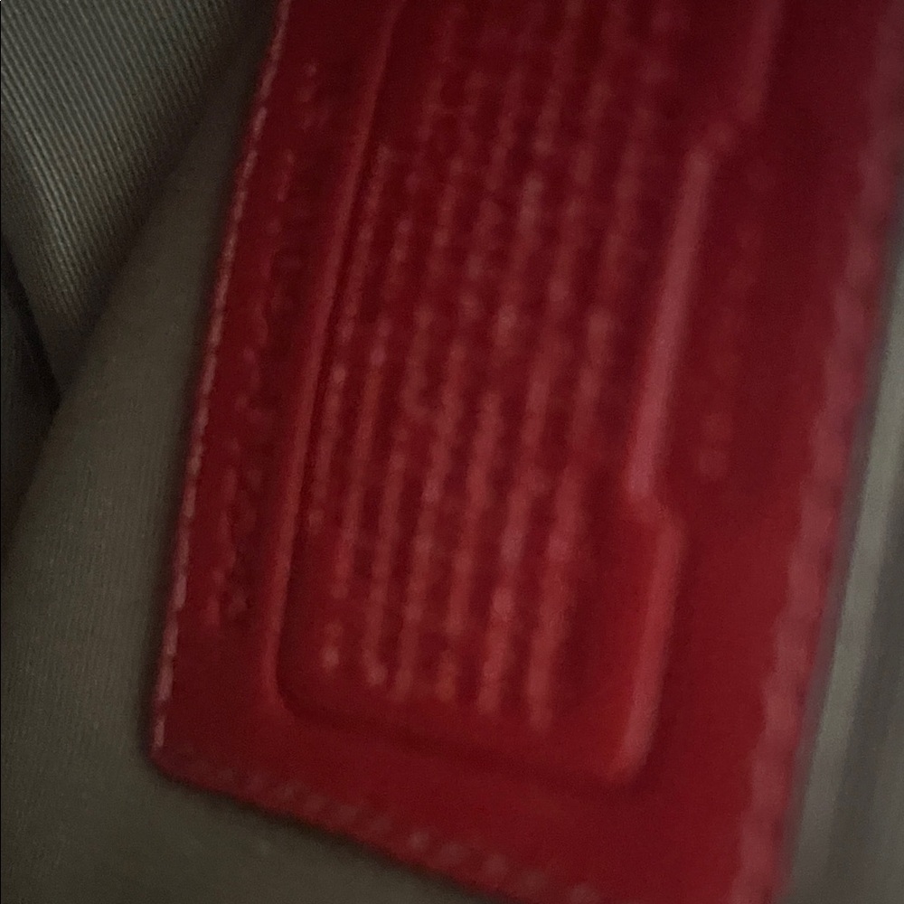 Coach Red Leather Shoulder Bag with Silver Hardware - Picture 5 of 6